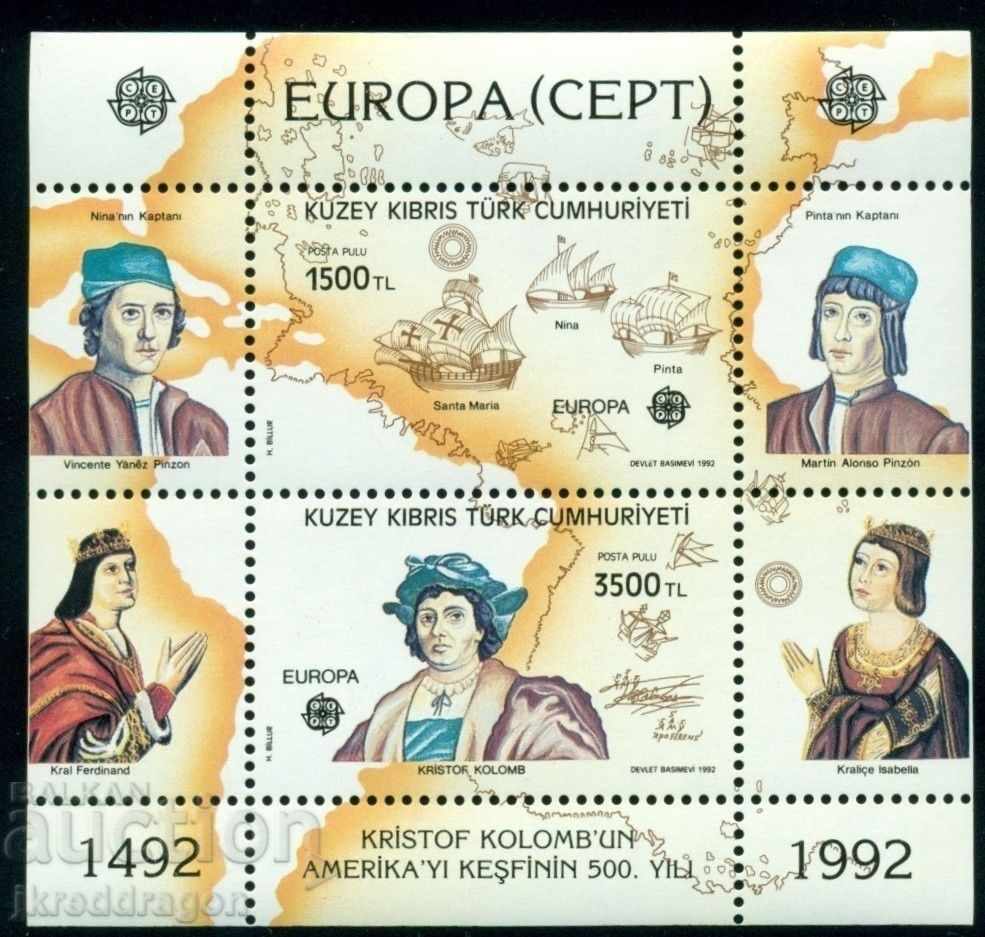 Turkey Cyprus Europe - The Discovery of America 1992 MNH