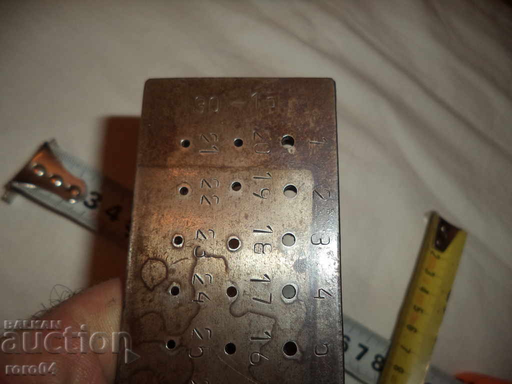 CALIBRATION METAL PLATE - 1 - 30 - 6 CALIBRATION METAL PLATE - 1 - 30 - 6