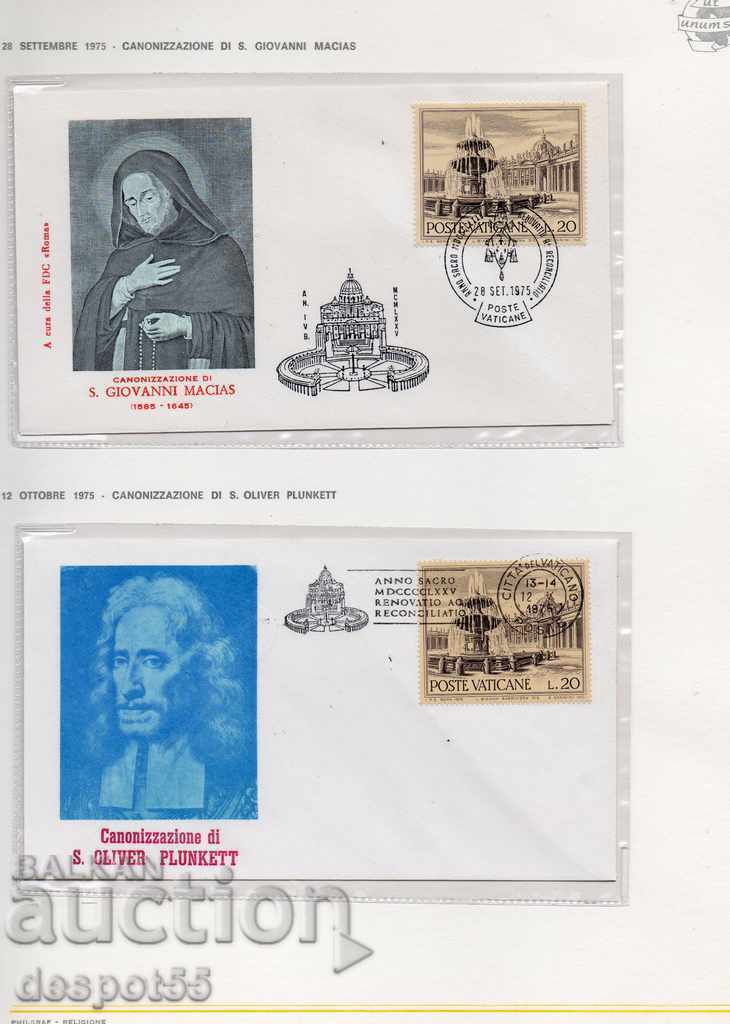 The Vatican. Canalization - 2 envelopes.