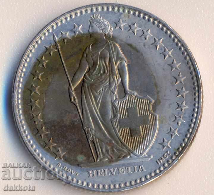 Швейцария 2 франка 2001 година с цена € 3.07 | 6.00 лв.