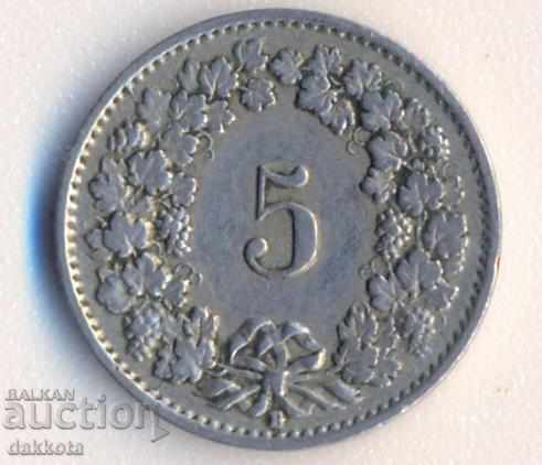Швейцария 5 рапена 1921 година