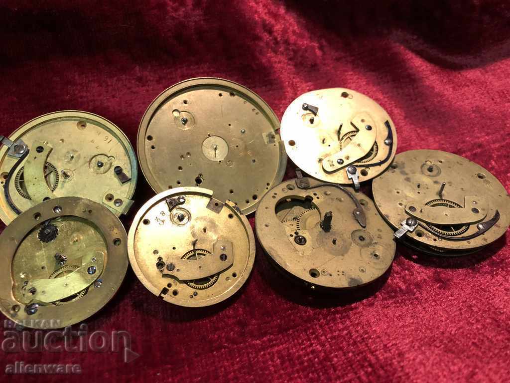 Lot seven pocket watches from 19c. for parts with price 175.00 BGN | € 89.48 Lot seven pocket watches from 19c. for parts with price 175.00 BGN | € 89.48