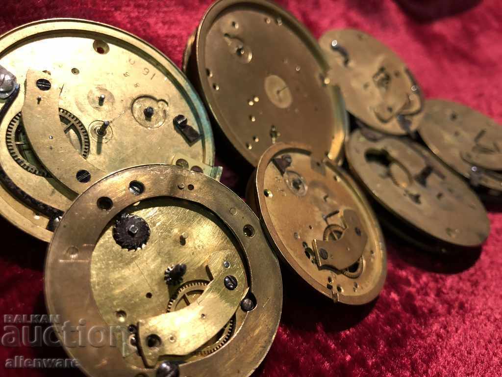 Delivery of Lot seven pocket watches from 19c. for parts Delivery of Lot seven pocket watches from 19c. for parts