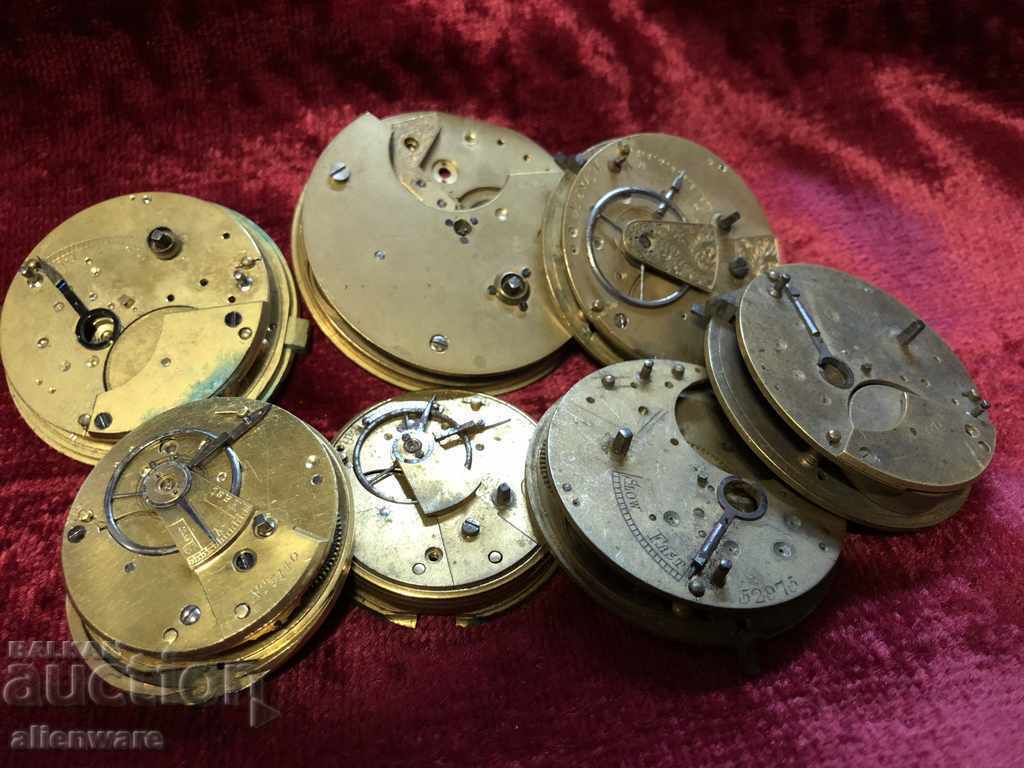 Lot seven pocket watches from 19c. for parts - 6 Lot seven pocket watches from 19c. for parts - 6