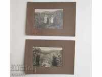 2 стари фотографии снимки твърд картон гроздоберачи лозари