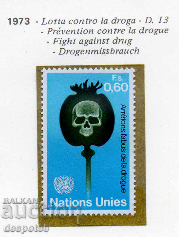 1973 ONU de la Geneva. Lupta împotriva abuzului de droguri.