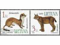 Чисти марки Фауна  Червена книга 2002 от Литва