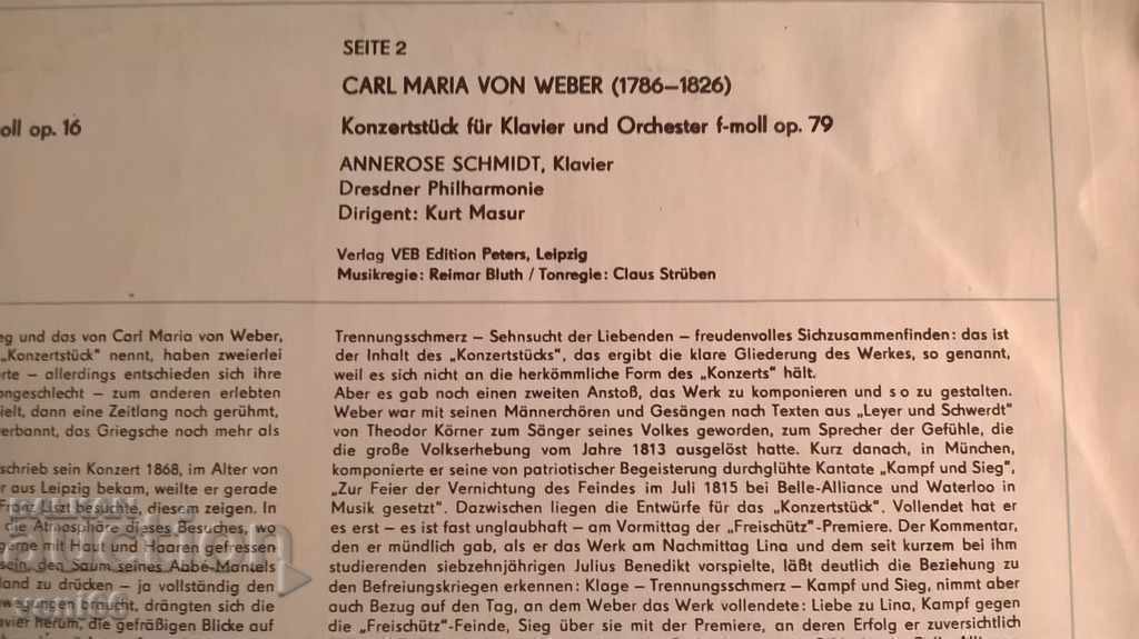 Delivery of Gramophone record - Classic - DDR