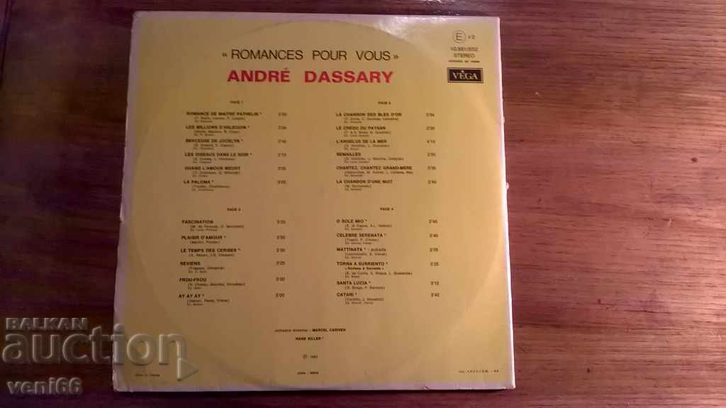 Auction Gramophone record - Romances for you Auction Gramophone record - Romances for you