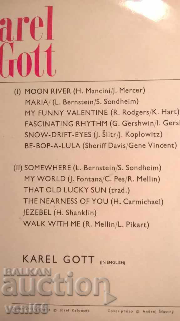 Auction Gramophone record - Karel Gott Auction Gramophone record - Karel Gott