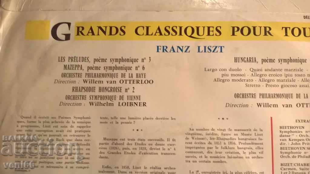 Auction Gramophone record - Ferenc Liszt Auction Gramophone record - Ferenc Liszt