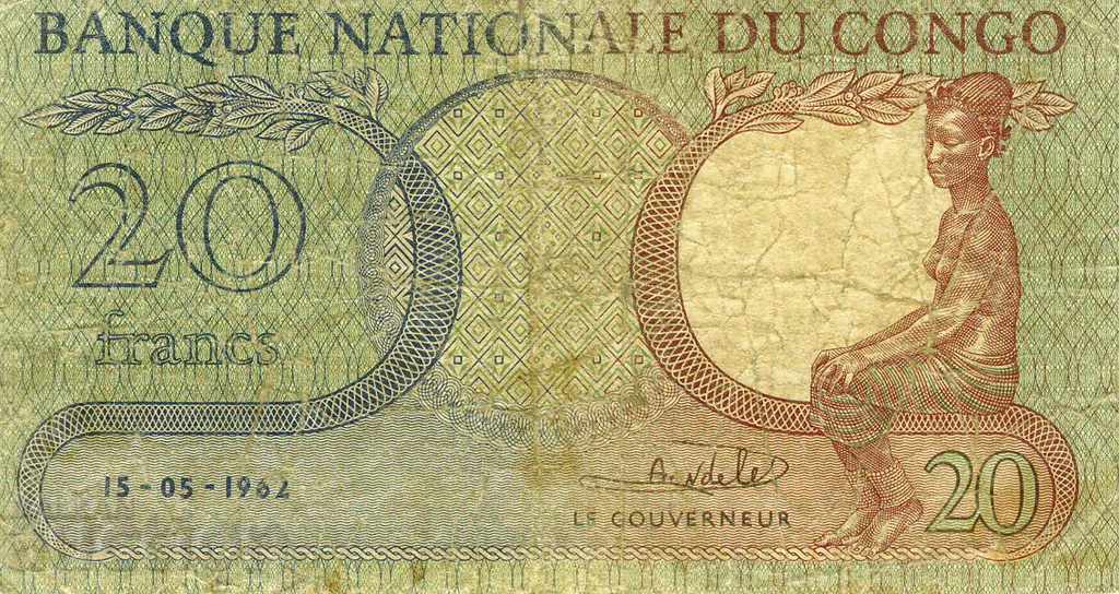 20 franci 1962 Congo