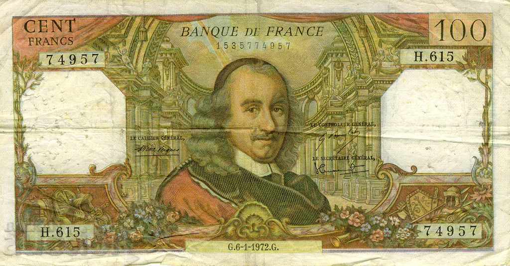 100 φράγκα στη Γαλλία το 1972