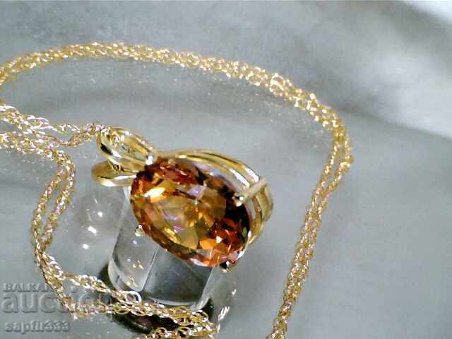 colier de aur unic RARE coniac Mystic Topaz - 5