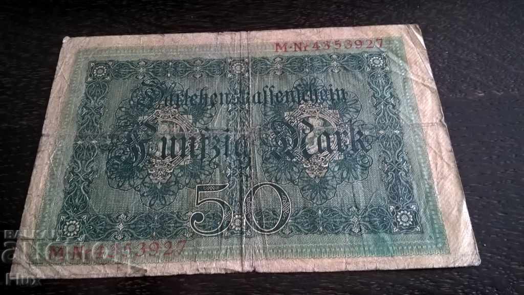 Bancnotă - Germania - 50 de timbre 1914.