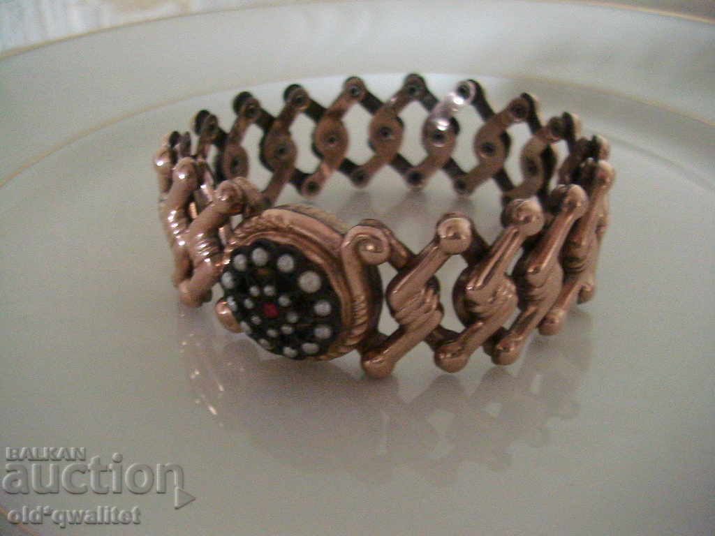 Ασυνήθιστο, πολύ παλιά βραχιόλι, μαργαριτάρι και πέτρα, χρυσό - 6 Ασυνήθιστο, πολύ παλιά βραχιόλι, μαργαριτάρι και πέτρα, χρυσό - 6