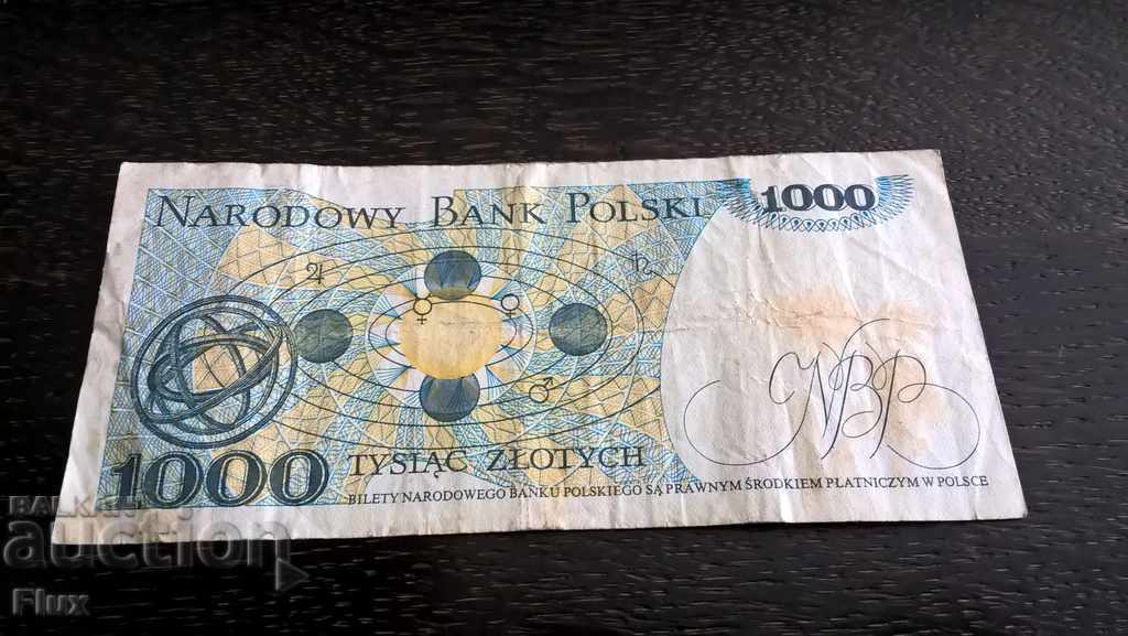 Banknote - Poland - 1000 zlotys | 1982 with price 3.00 BGN | € 1.53 Banknote - Poland - 1000 zlotys | 1982 with price 3.00 BGN | € 1.53