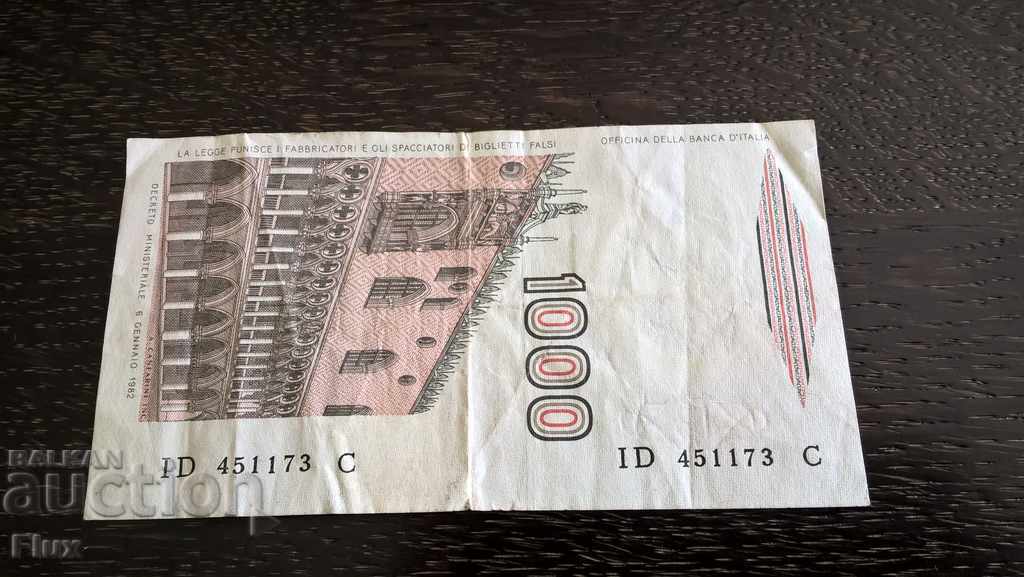 Τραπεζογραμμάτιο - Ιταλία - 1000 λίρες | 1982 με τιμή 3.00 BGN | € 1.53 Τραπεζογραμμάτιο - Ιταλία - 1000 λίρες | 1982 με τιμή 3.00 BGN | € 1.53
