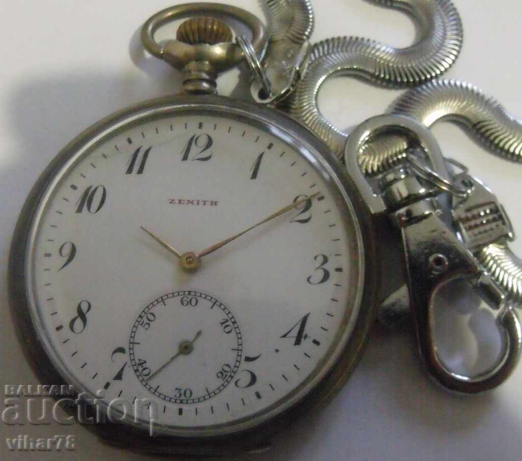 SILVER pocket watch-ZENITH-ZENITH-0.800 SILVER pocket watch-ZENITH-ZENITH-0.800