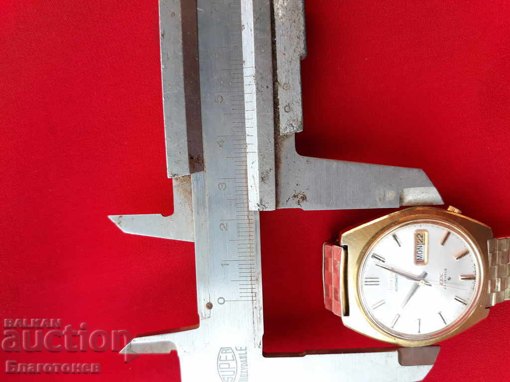 Seiko stelux 1/20 10k gf toate s / s înapoi seiko automatik dx - 5