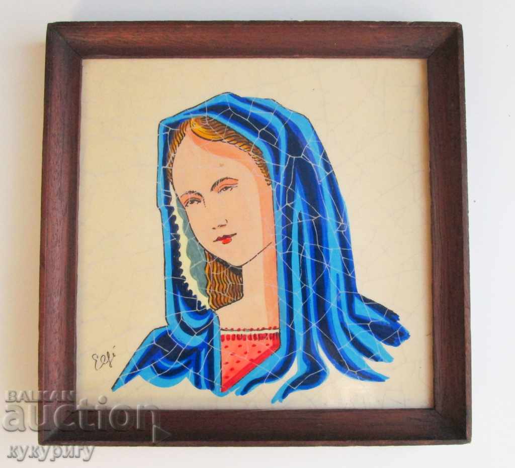 Old French painting decoration drawing signed by the 1930s