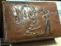 Ancient leather cigar music box!