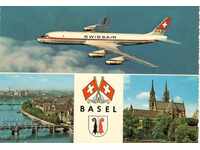 Καρτ ποστάλ - αεροπλάνο της Swissair - Douglas DC -8