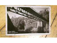 Old postcard Tarnovo ЖП Paskov Bridge traveled from 1937