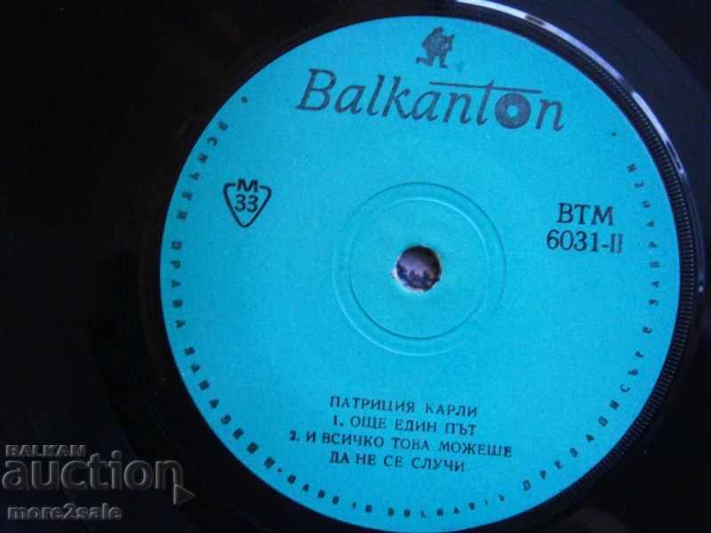 Delivery of PATRICIA CARLI - small plate - BALKANTON - VTM 6031