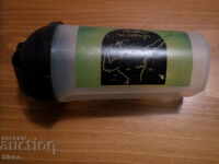 Transparent PVC cup with a black lid