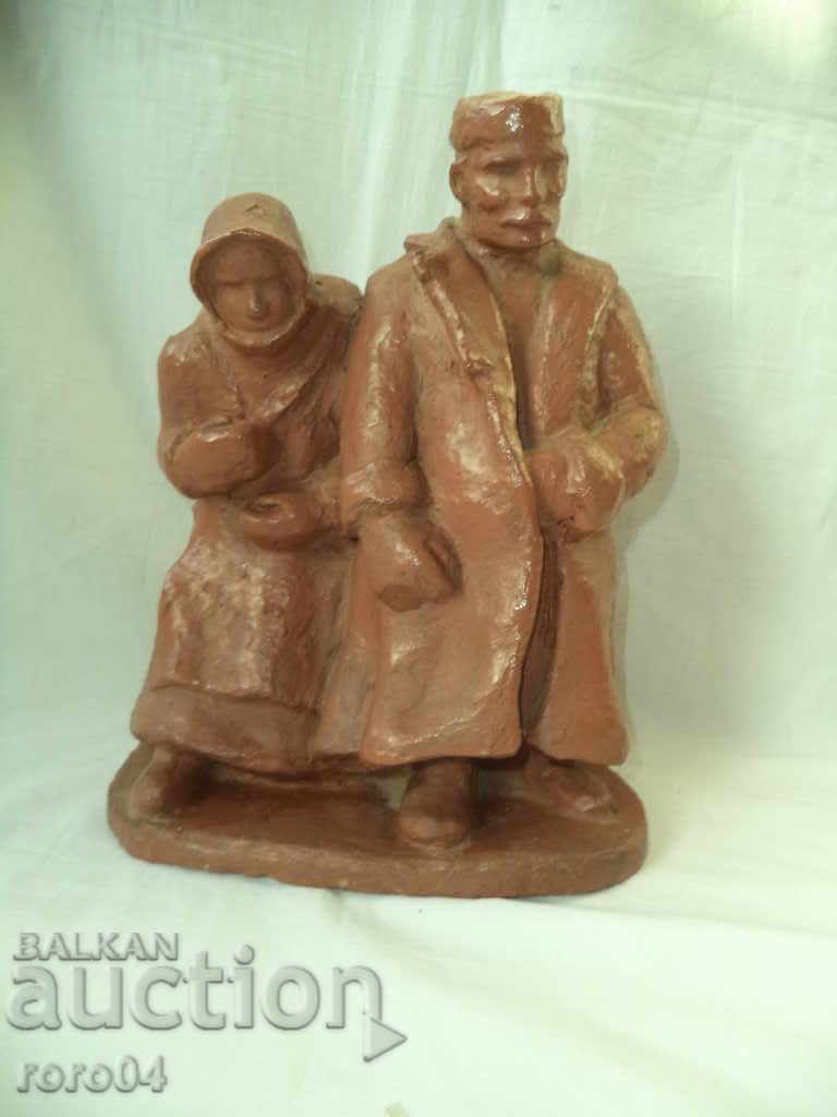 STARA SCULPTURA MASTERĂ BULGARĂ ÎN STATE EXCELENTĂ