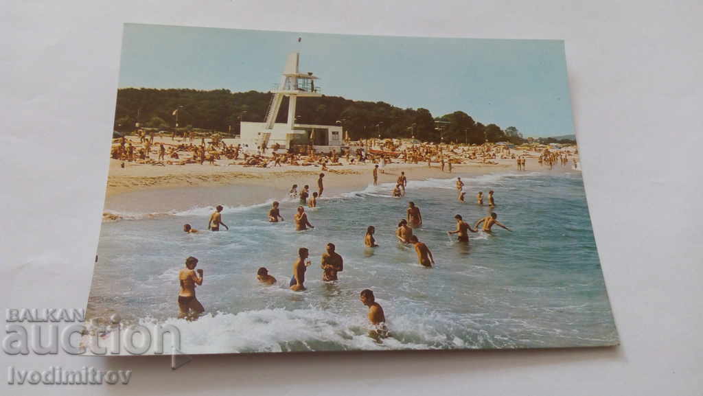 Postcard Primorsko plaja MMC 1988