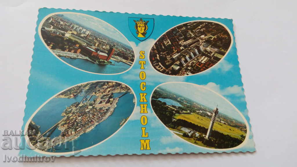 Postcard Stockholm Godkant av Forsvarsstaben 1971