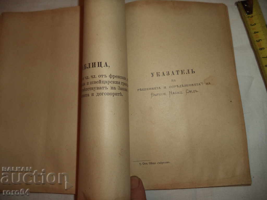 Delivery of DECISIONS OF THE SUPREME CASSATION COURT - N. POPOV - 1905. Delivery of DECISIONS OF THE SUPREME CASSATION COURT - N. POPOV - 1905.