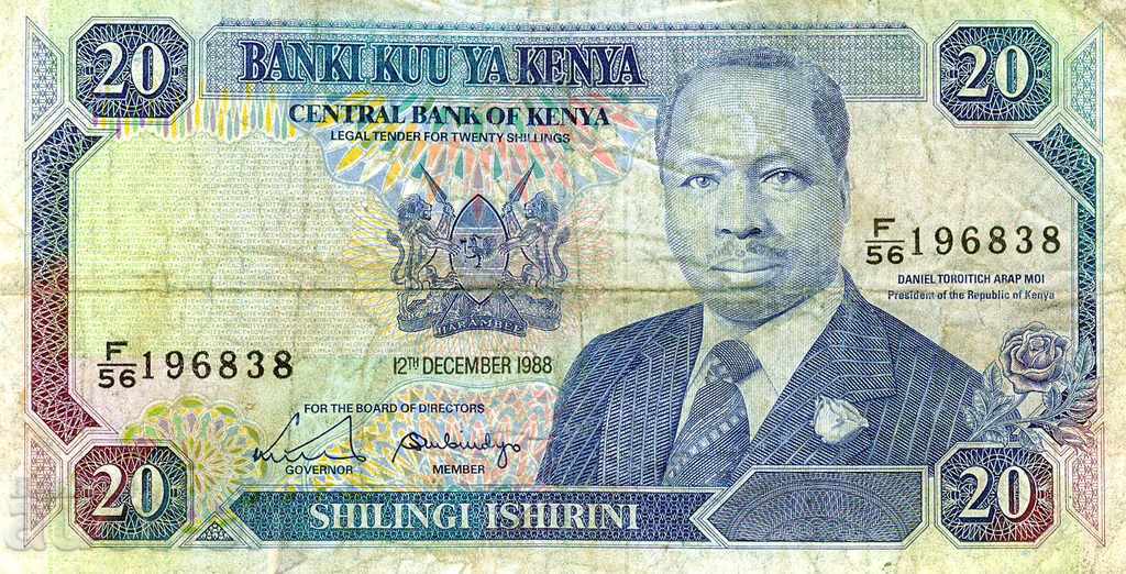 20 Shilling Kenya 1988