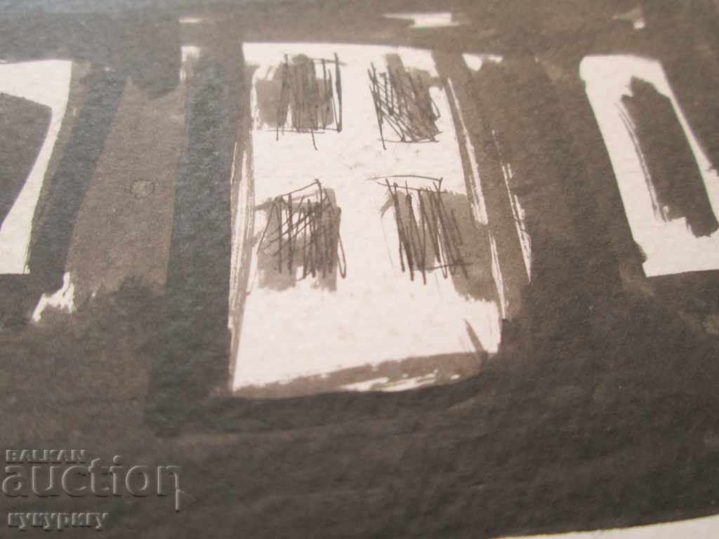 Auction Watercolor drawing rural landscape old houses unsigned Auction Watercolor drawing rural landscape old houses unsigned