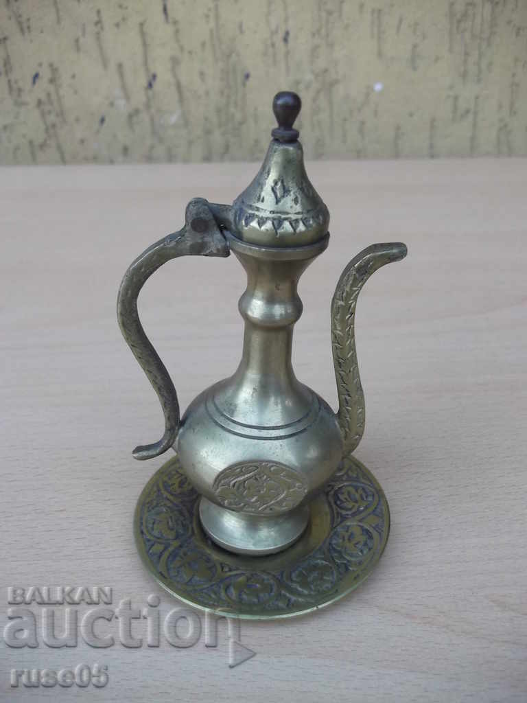 Jug with bronze saucer - 277 g with price 20.00 BGN | € 10.23 Jug with bronze saucer - 277 g with price 20.00 BGN | € 10.23