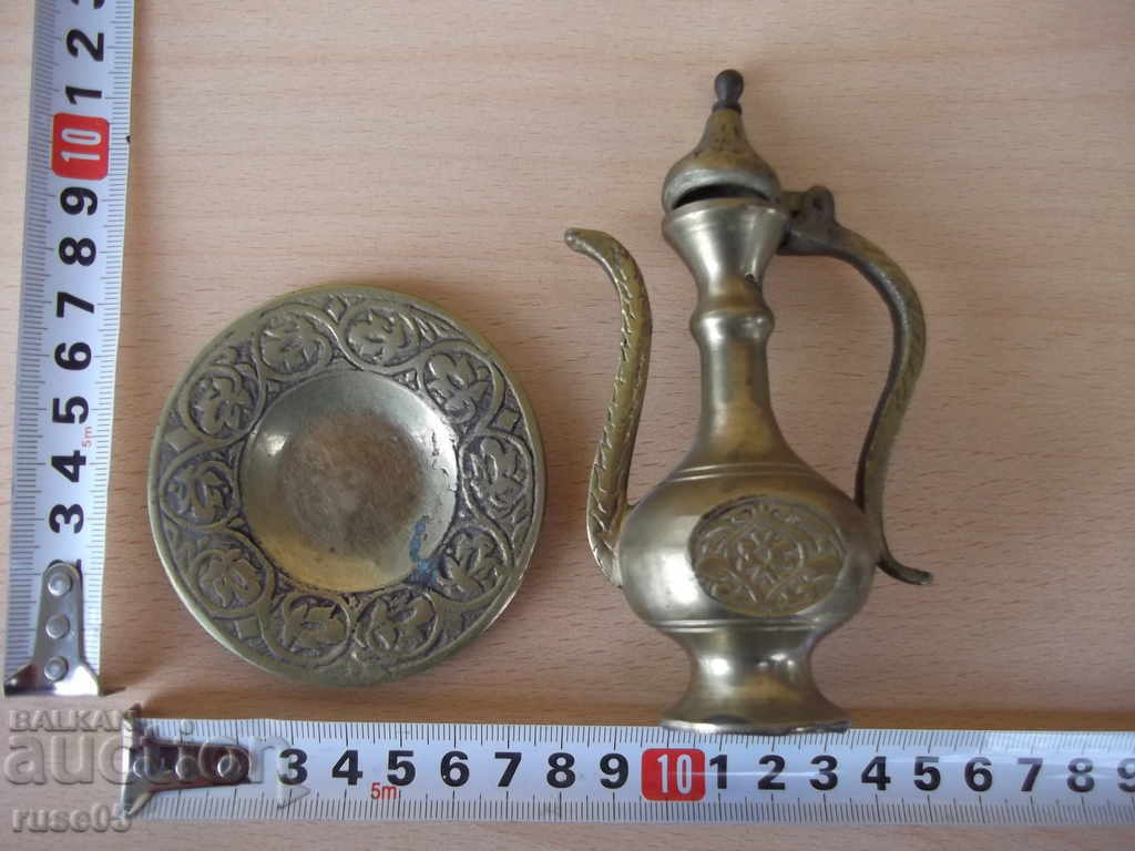 Jug with bronze saucer - 277 g - 6 Jug with bronze saucer - 277 g - 6