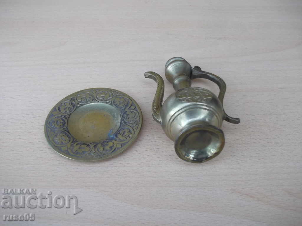 Jug with bronze saucer - 277 g - 7 Jug with bronze saucer - 277 g - 7