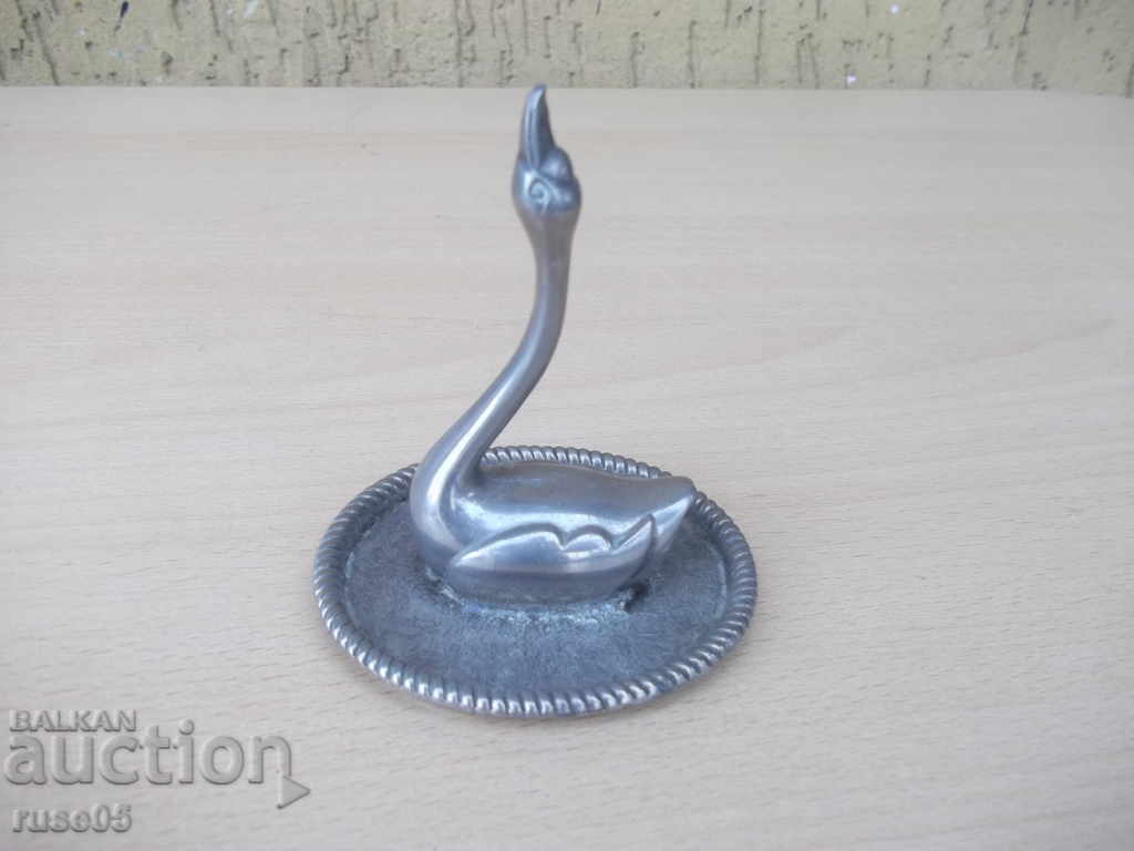 Swan in a bronze saucer - 168,6 g