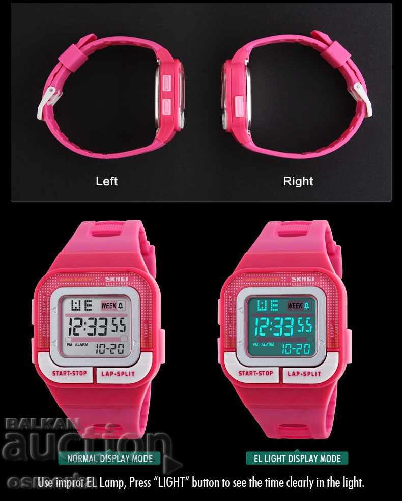Skmei sports watch chronometer pink hiking fitness sport with price 20.00 BGN | € 10.23 Skmei sports watch chronometer pink hiking fitness sport with price 20.00 BGN | € 10.23