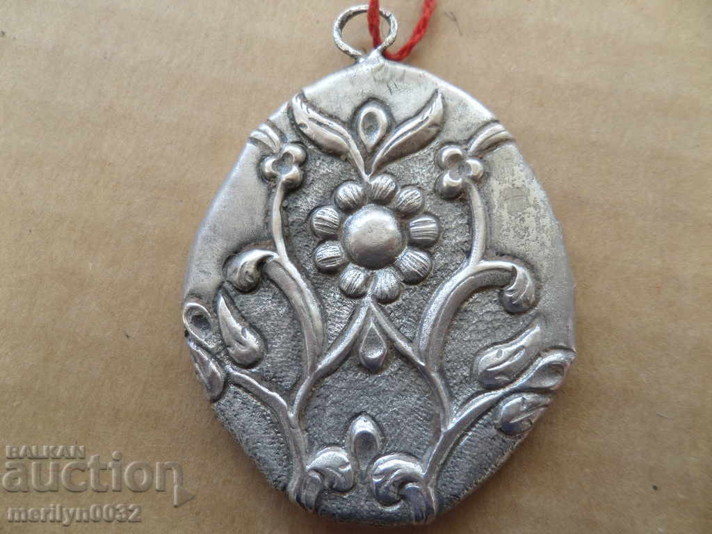 Revival medallion Holy Sepulchre, mother-of-pearl, silver, panageia jewelry - 5