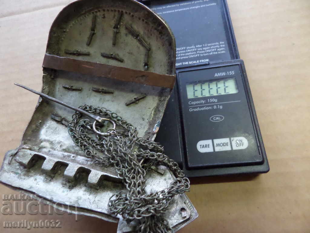 Αναβίωση πόρπες ΜΕΓΑΛΟ ασημένια αγκράφα στολίδι φιλιγκράν - 6