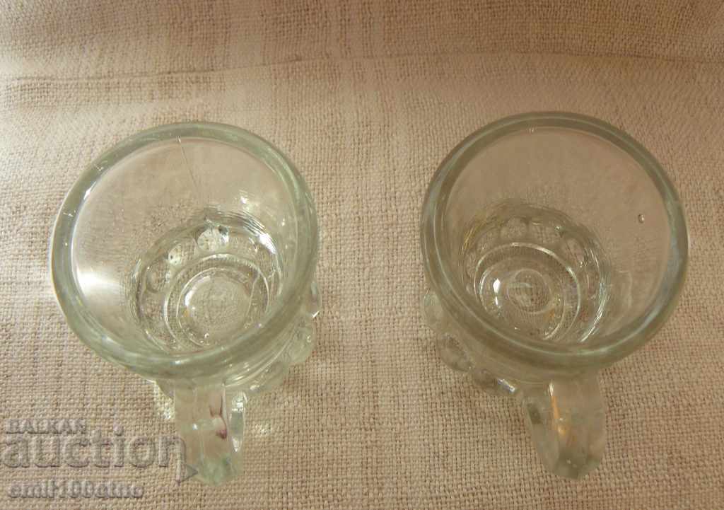 Auction  Cups; shots; Mini mugs 2 pcs. thick glass Argentina