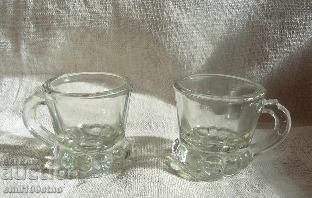 Cups; shots; Mini mugs 2 pcs. thick glass Argentina