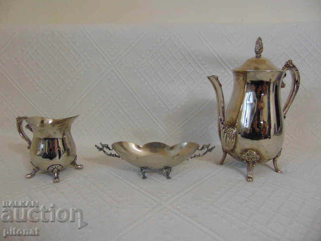 Exquisite metal service for tea, coffee