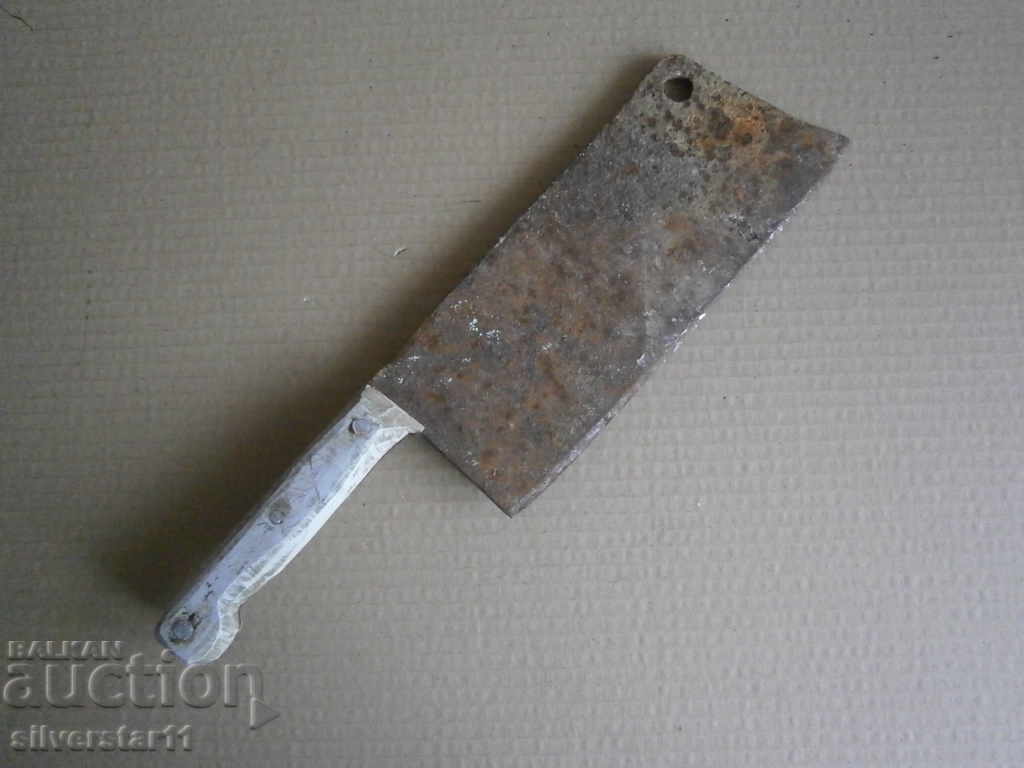 A hand forged ax, a pole, a chopper, a wrought iron, a primitive with price 25.00 BGN | € 12.78 A hand forged ax, a pole, a chopper, a wrought iron, a primitive with price 25.00 BGN | € 12.78