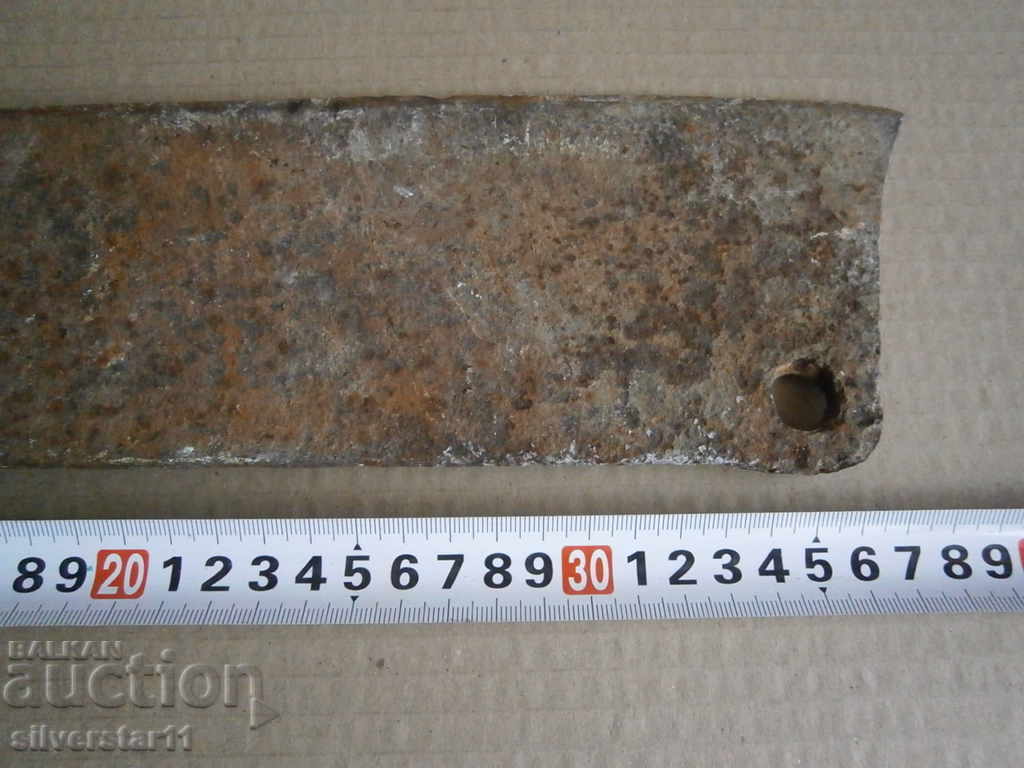 A hand forged ax, a pole, a chopper, a wrought iron, a primitive - 6 A hand forged ax, a pole, a chopper, a wrought iron, a primitive - 6