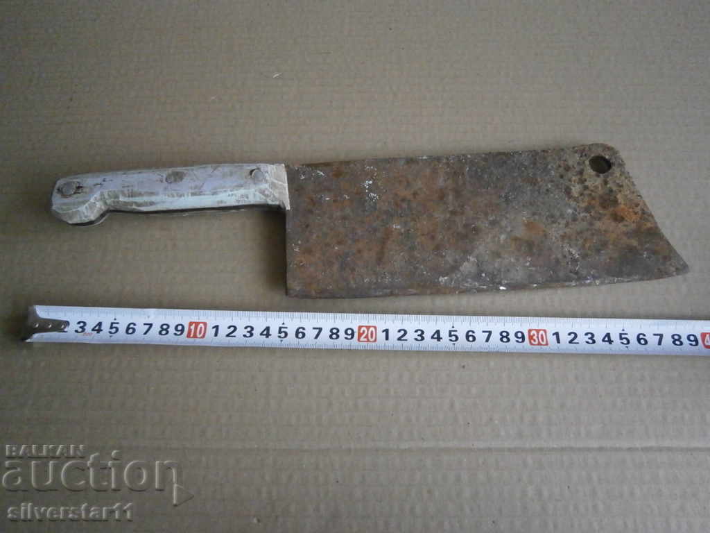 A hand forged ax, a pole, a chopper, a wrought iron, a primitive - 7 A hand forged ax, a pole, a chopper, a wrought iron, a primitive - 7