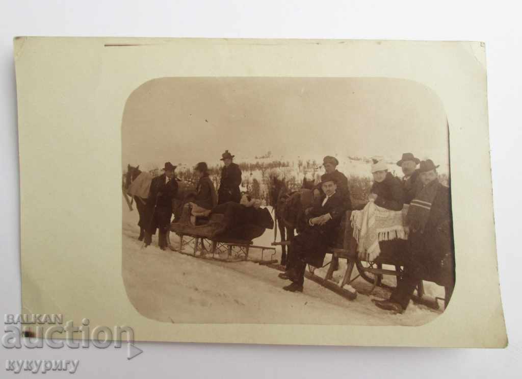 Foto parola veche „sanie de iarnă“ Primul război mondial